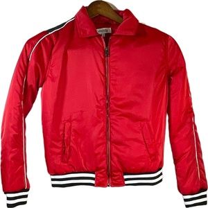 VINTAGE - 1980s - Charlotte Russe Satin Baseball Jacket - Women